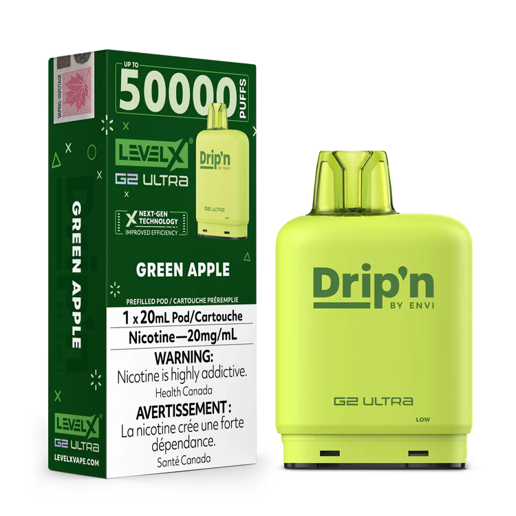 Green Apple by Level X Drip'n G2 Ultra 50K