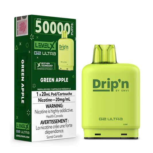 Green Apple by Level X Drip'n G2 Ultra 50K