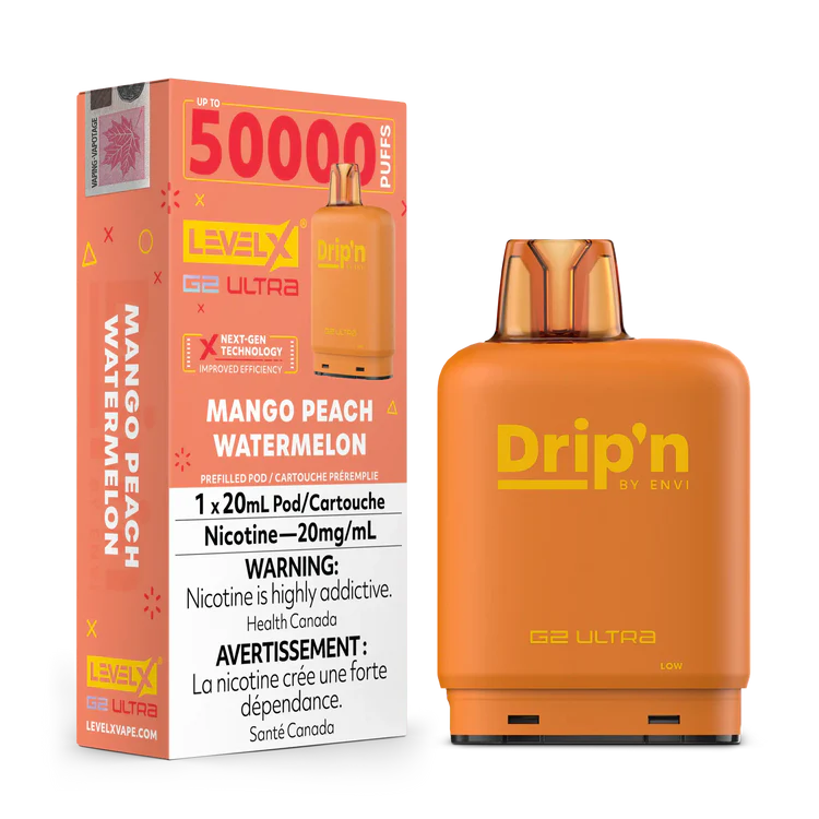 Mango Peach Watermelon by Level X Drip'n G2 Ultra 50K