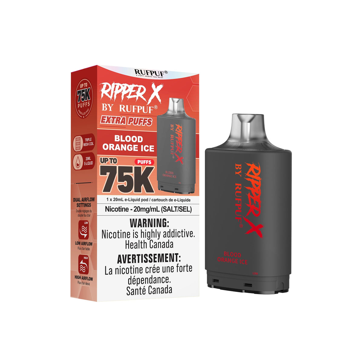 Blood Orange Ice Rufpuf Ripper X Pods 75K