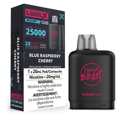 Blue Raspberry Cherry Flavour Beast Boost G2 Pods 25K