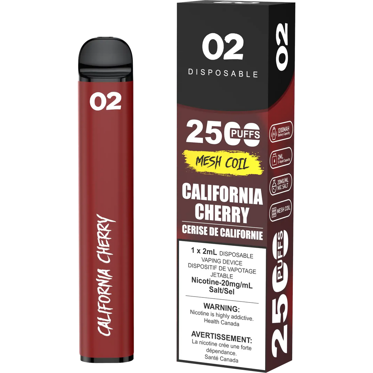California Cherry O2 - Disposable 2.5K