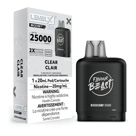 Clear Flavour Beast Boost G2 Pods 25K