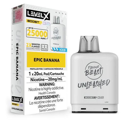 Epic Banana Flavour Beast Boost G2 Unleashed Pods 25K