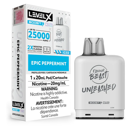 Epic Peppermint Flavour Beast Boost G2 Unleashed Pods 25K