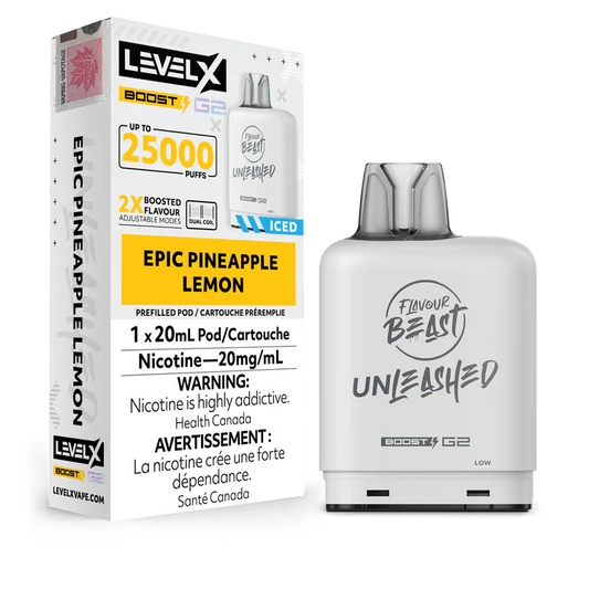 Epic Pineapple Lemon Flavour Beast Boost G2 Unleashed Pods 25K