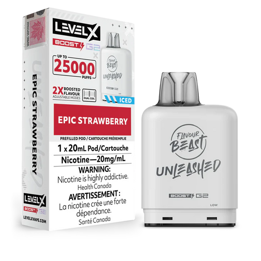 Epic Strawberry Flavour Beast Boost G2 Unleashed Pods 25K