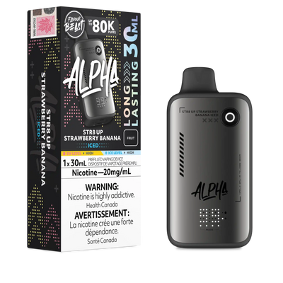 STR8 UP Strawberry Banana Iced Flavour Beast Alpha - Disposable Vape 80K