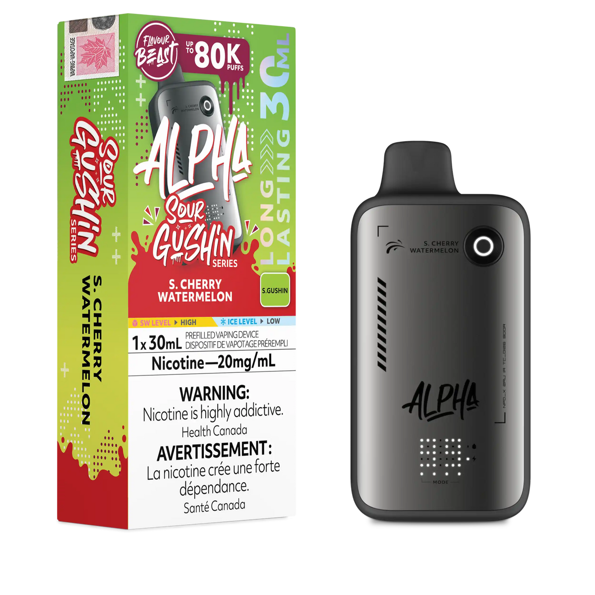 S. Cherry Watermelon Flavour Beast Alpha - Disposable Vape 80K