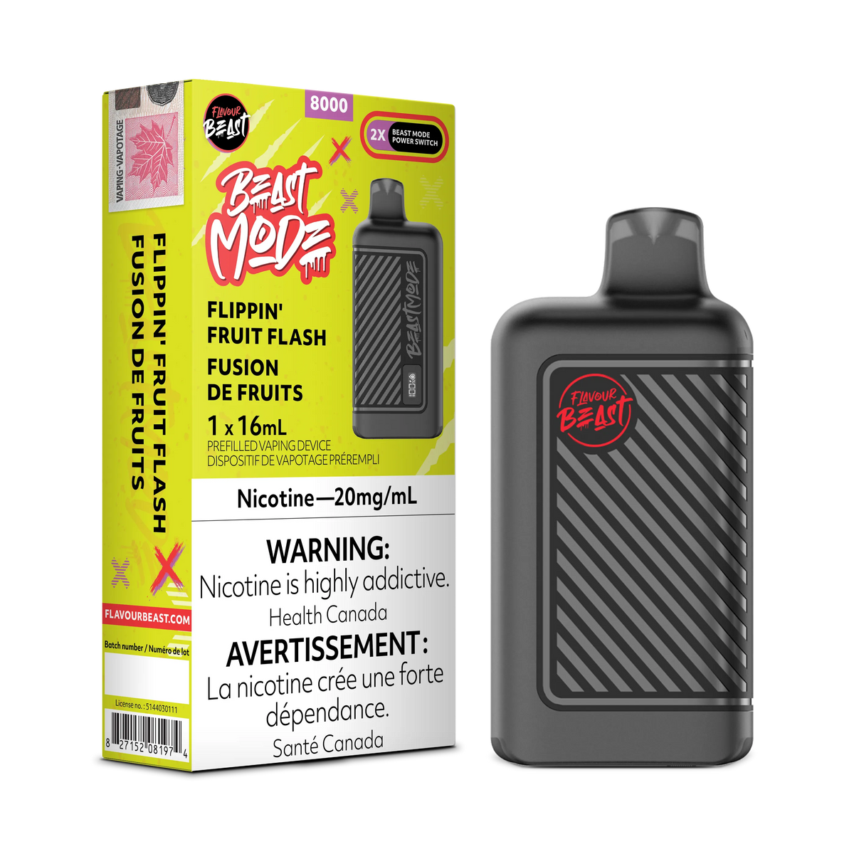 Flippin' Fruit Flash Flavour Beast Mode - Disposable 8K