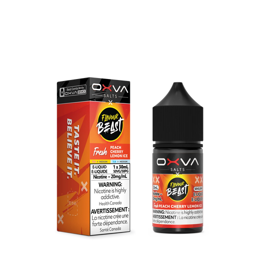 Fresh Peach Cherry Lemon Ice by Flavour Beast x OXVA E-Liquid Salt