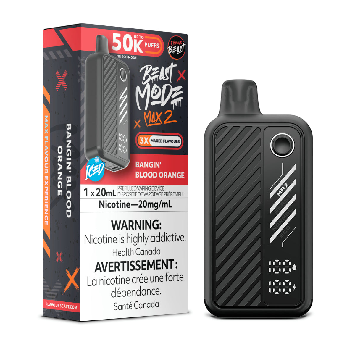 Flavour Beast Beast Mode Max 2 Disposable - Bangin' Blood Orange