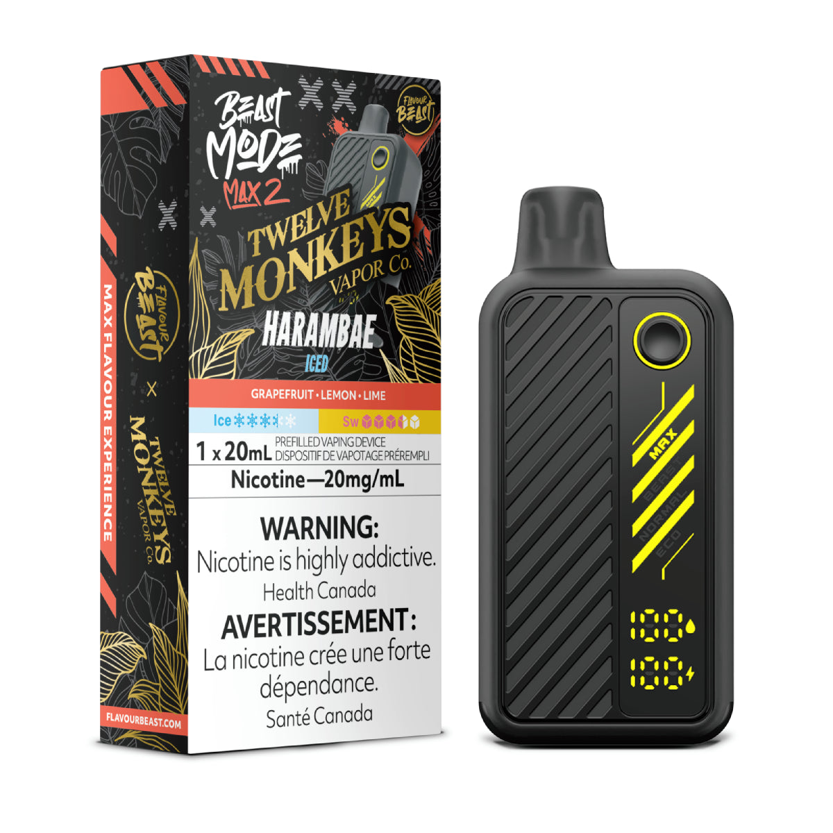 Flavour Beast Beast Mode Max 2 Disposable - Harambae Iced