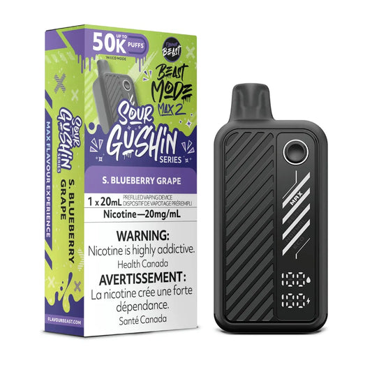 Flavour Beast Beast Mode Max 2 - Sour Gushin S. Blueberry Grape