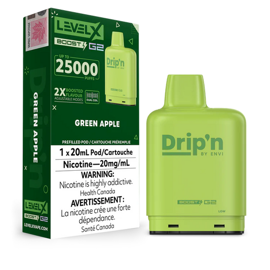 Green Apple by Level X Drip'n G2 Boost 25K