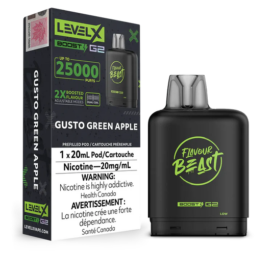 Gusto Green Apple Flavour Beast Boost G2 Pods 25K