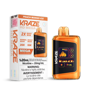Pêche Mangue Glacée Kraze HD Mega - Jetable 20K