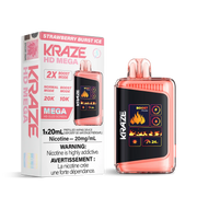 Kraze HD Mega Jetable 20K – Fraise Éclatante Glacée