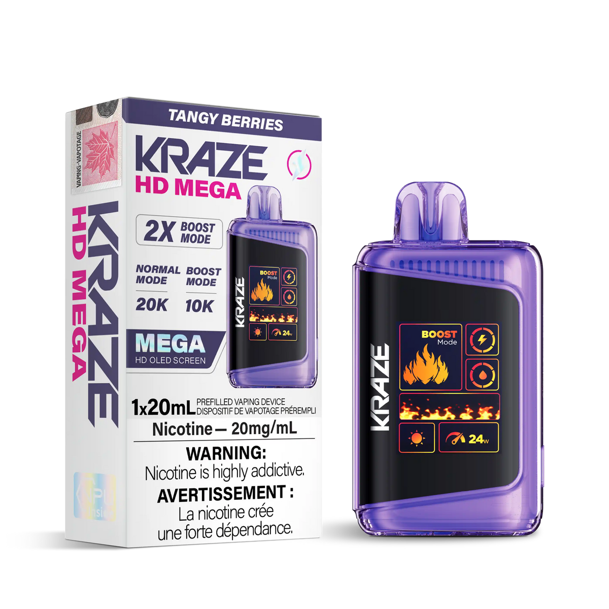 Tangy Berries Kraze HD Mega - Disposable 20K
