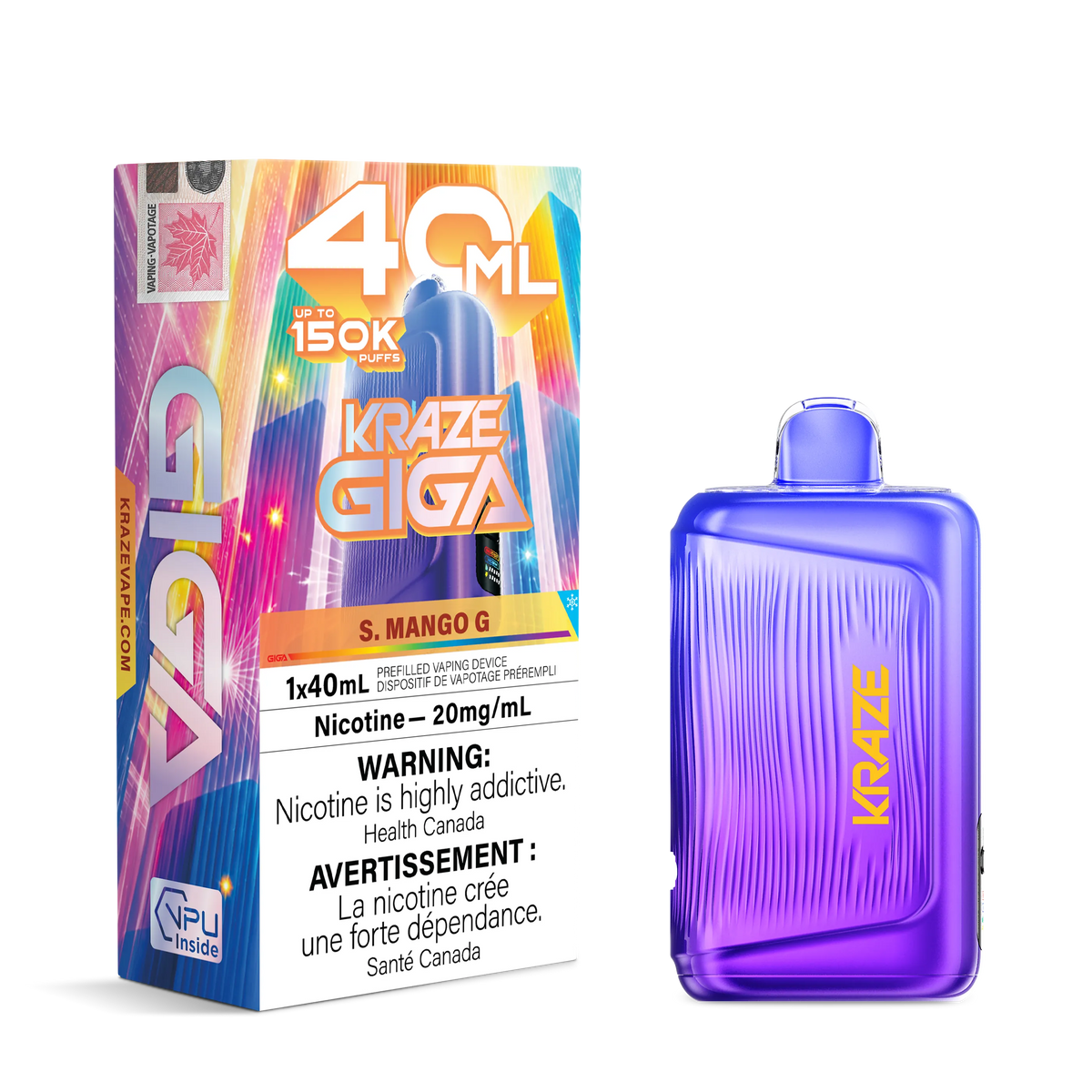 S. Mango G Kraze Giga - Disposable 150K