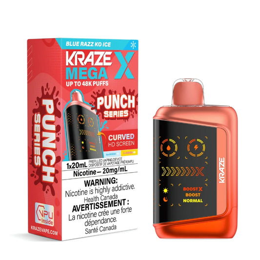 Kraze Mega X - Blue Razz KO Ice