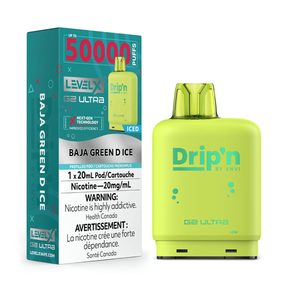 Level X G2 Ultra Pod 20ml - Drip'n - Baja Green D Ice