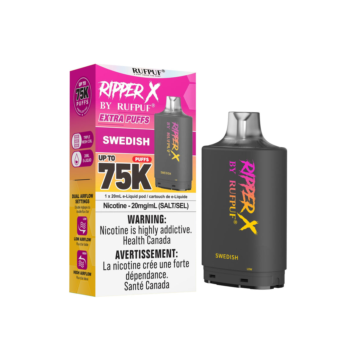 Swedish Rufpuf Ripper X Pods 75K
