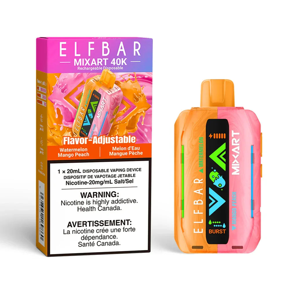 Watermelon Mango Peach Elf Bar MixART - Disposable 40K