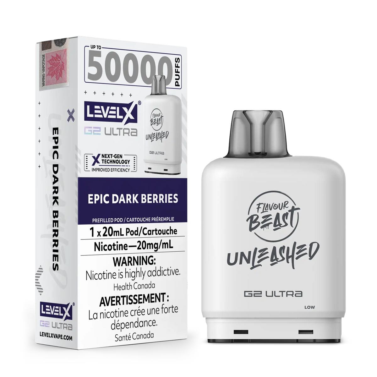 Epic Dark Berries by Level X Flavour Beast Unleashed G2 Ultra 50K