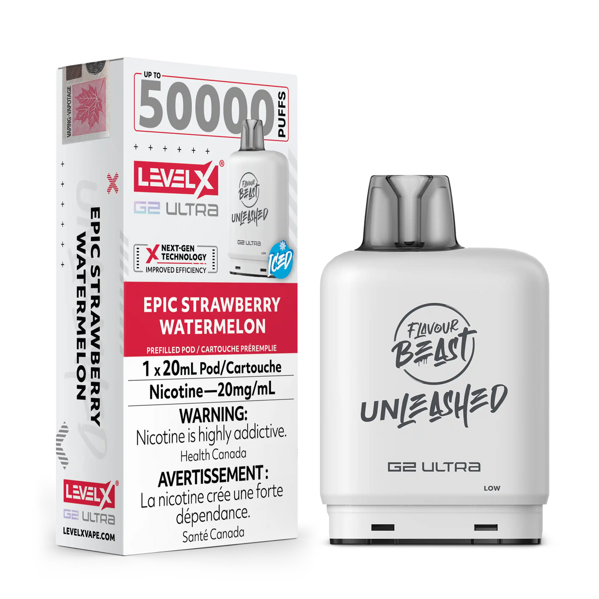 Epic Strawberry Watermelon Flavour Beast Boost G2 Unleashed Pods 25K