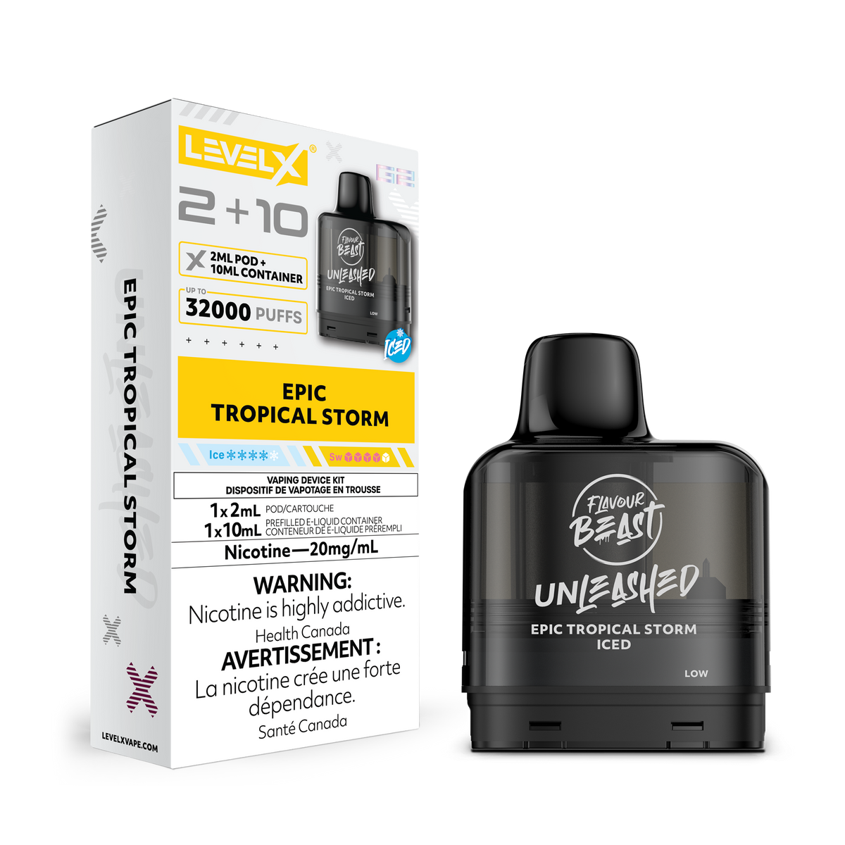 Level X Unleashed G2 Pod 2+10mL – Epic Tropical Storm Iced