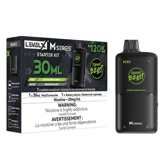 Level X Flavour Beast M Series Starter Kit – Gusto Green Apple
