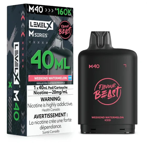 Level X Flavour Beast M Series Pod 40mL – Weekend Watermelon Iced