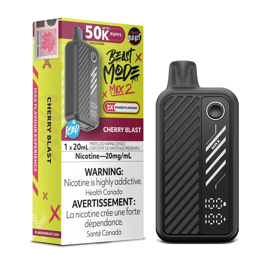 Cherry Blast Iced Flavour Beast Mode Max 2 - Disposable 50K by FLAVOUR BEAST