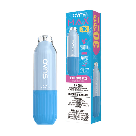 Sour Blue Razz Ovns Max - Disposable 3K