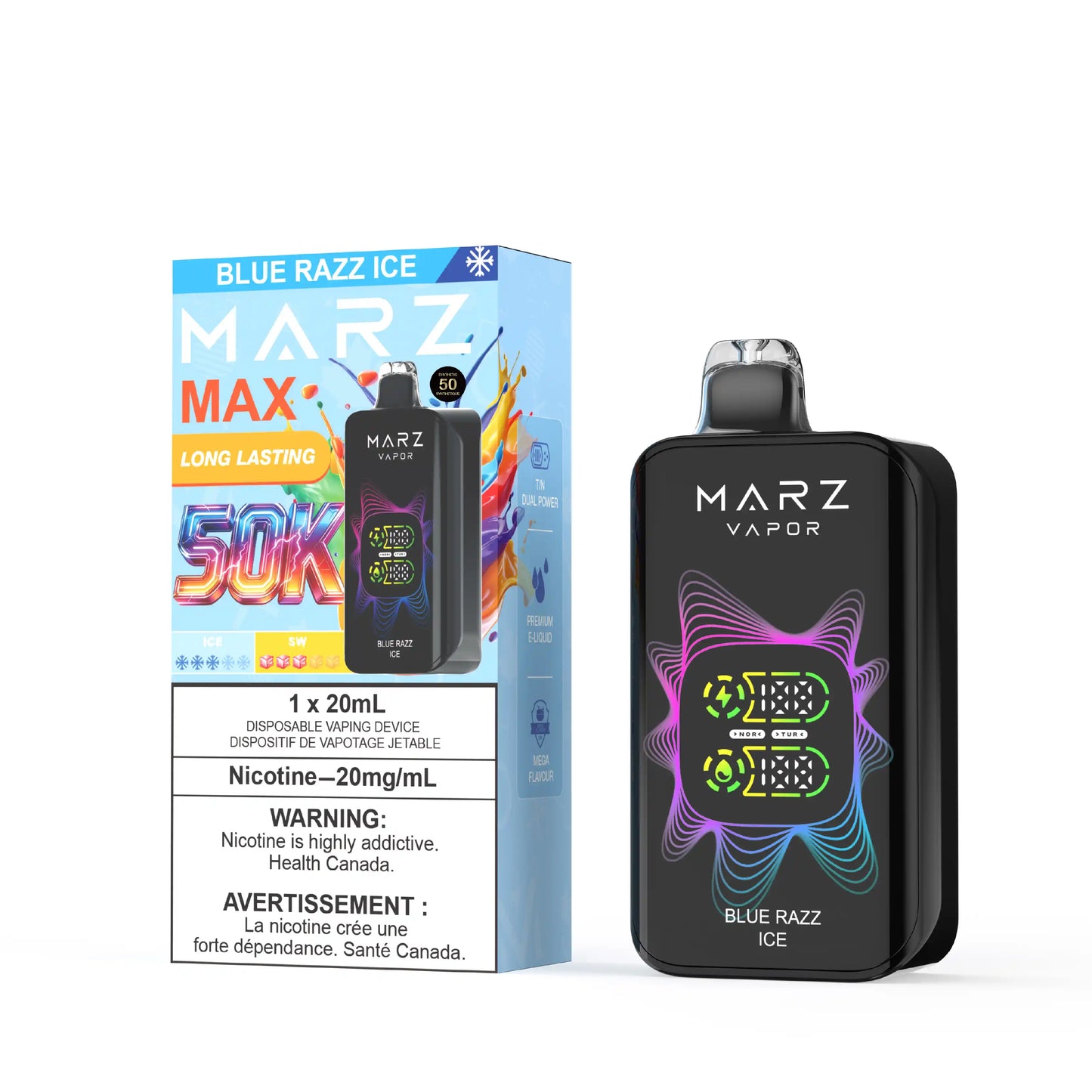 Blue Razz Ice Marz Max - Disposable 50K (Bold 50)