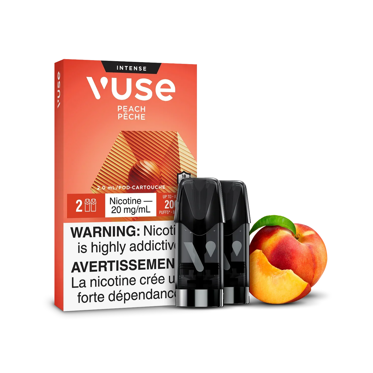 Peach Vuse Pods Intense