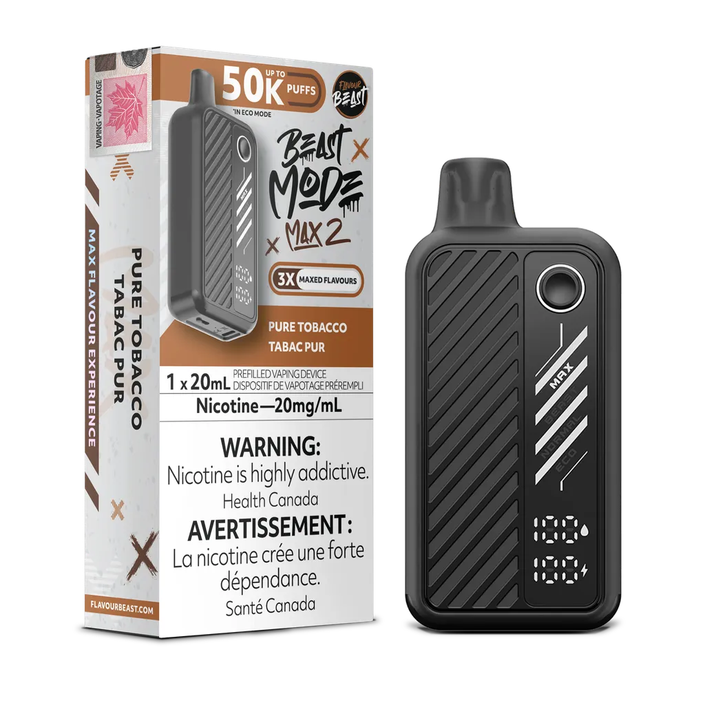 Pure Tobacco Flavour Beast Mode Max 2 - Disposable 50K by FLAVOUR BEAST