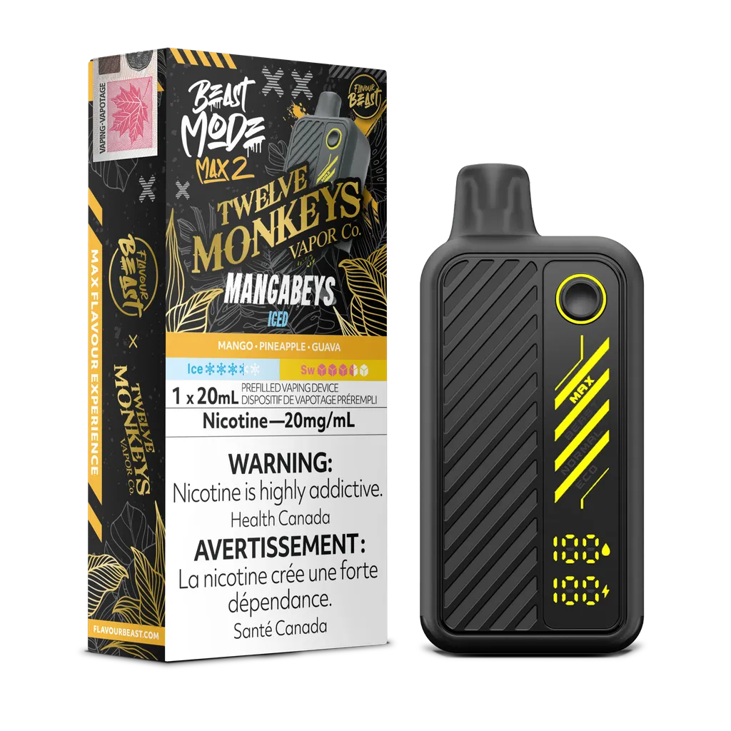 Mangabeys Iced Twelve Monkeys x Flavour Beast Mode Max 2 - Disposable 50K