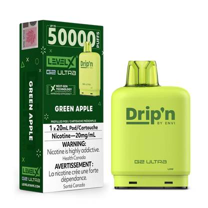 Green Apple by Level X Drip'n G2 Ultra 50K