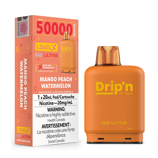 Mango Peach Watermelon by Level X Drip'n G2 Ultra 50K