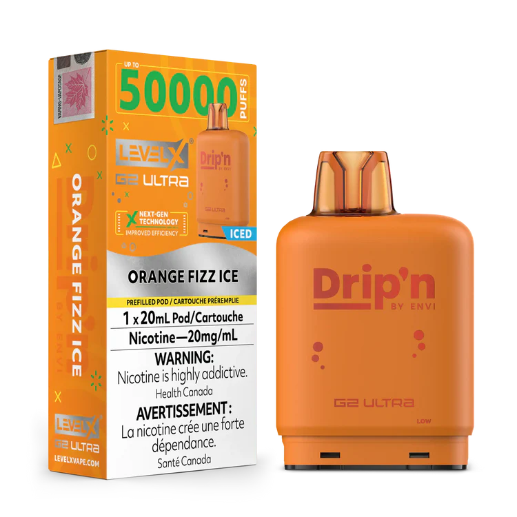 Orange Sparkle Ice by Level X Drip'n G2 Ultra 50K