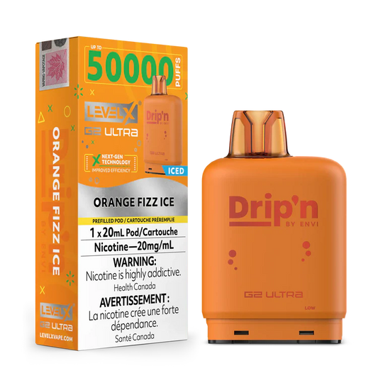 Orange Sparkle Ice by Level X Drip'n G2 Ultra 50K