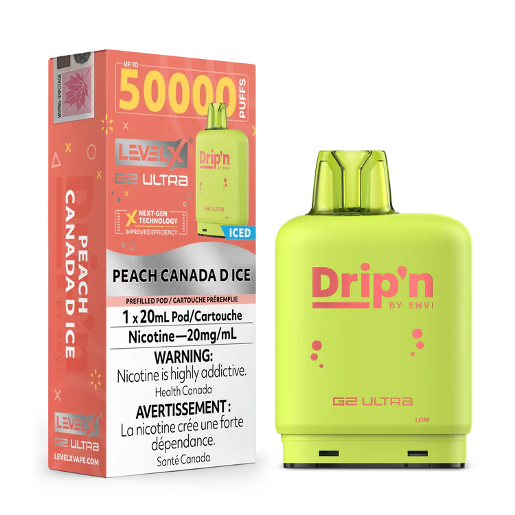 Peach Canada D Ice by Level X Drip'n G2 Ultra 50K