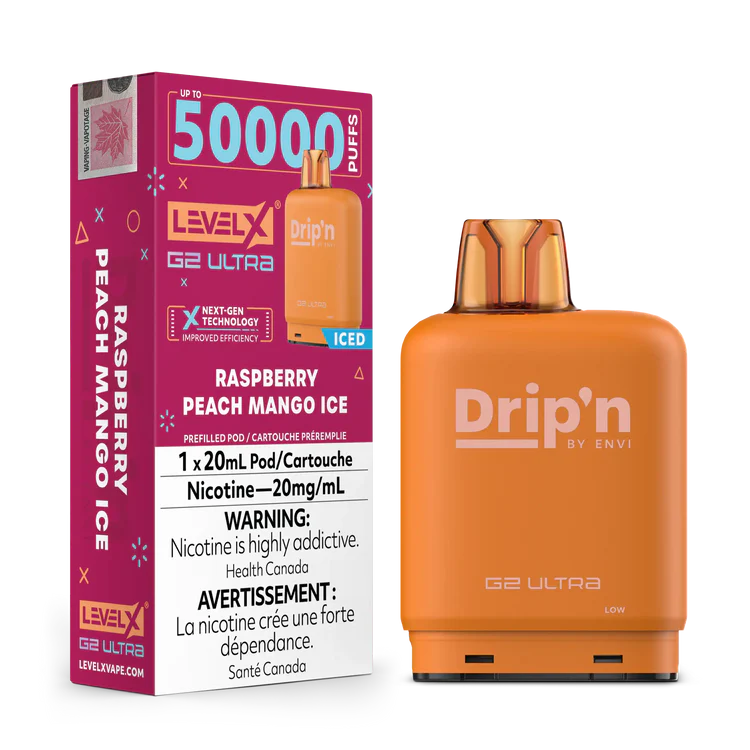 Raspberry Peach Mango Ice by Level X Drip'n G2 Ultra 50K