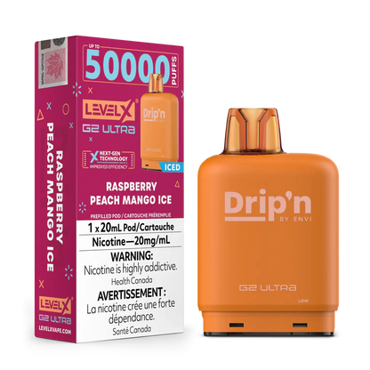 Raspberry Peach Mango Ice by Level X Drip'n G2 Ultra 50K