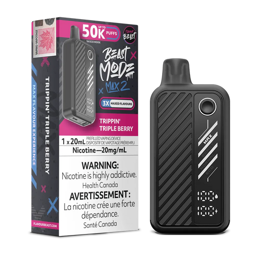 Trippin' Triple Berry Iced Flavour Beast Mode Max 2 - Disposable 50K