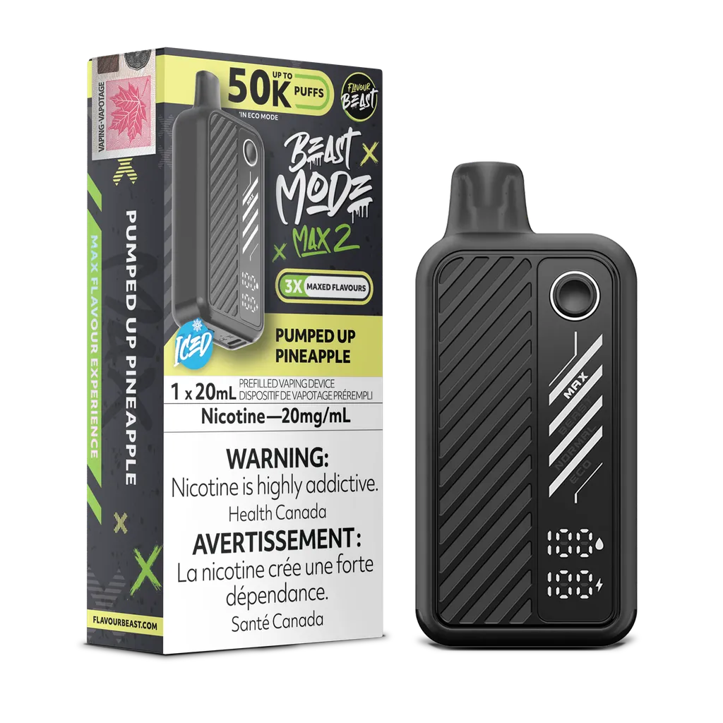 Pumped up Pineapple Iced Flavour Beast Mode Max 2 - Disposable 50K by FLAVOUR BEAST