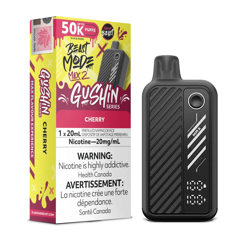 Gushin' Cherry Flavour Beast Mode Max 2 - Disposable 50K by FLAVOUR BEAST