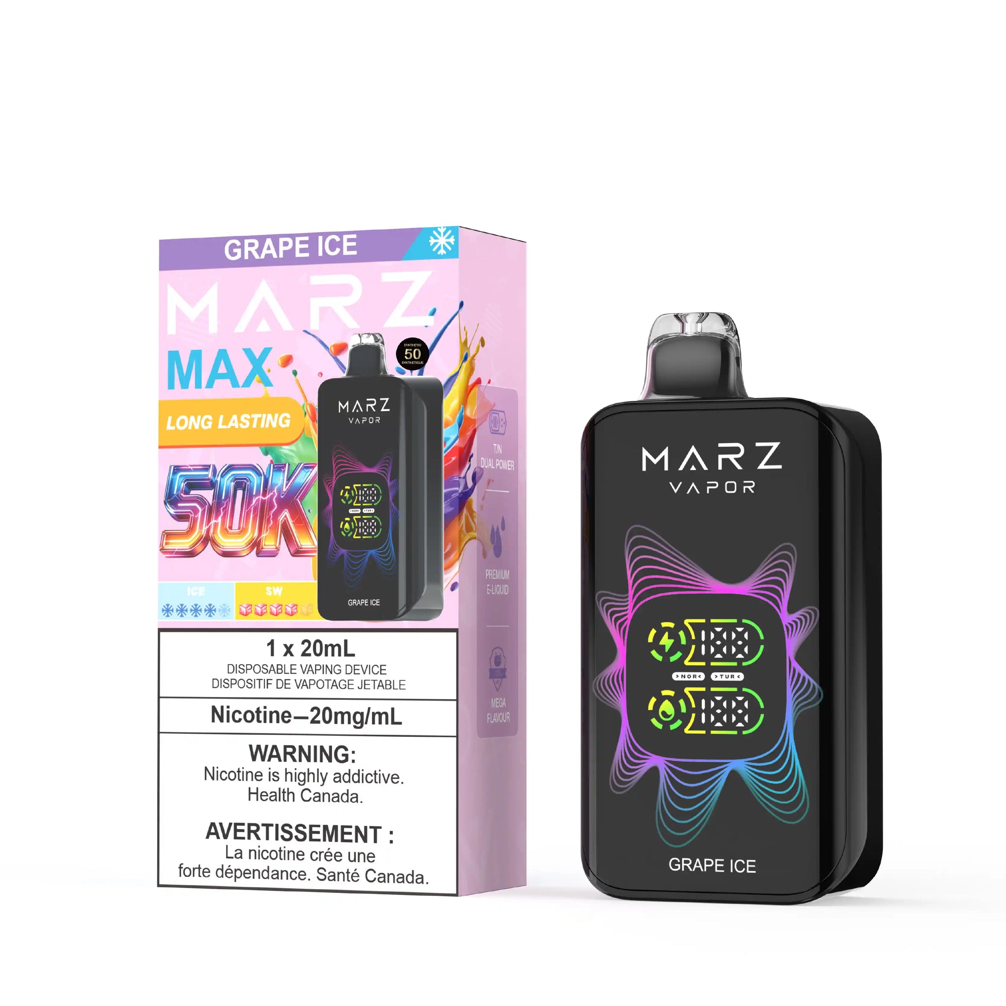 Grape Ice Marz Max - Disposable 50K (Bold 50)